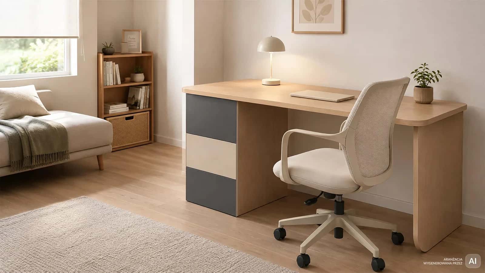 BB100 Biurko120x50 jesion/grafit – miniatura 7