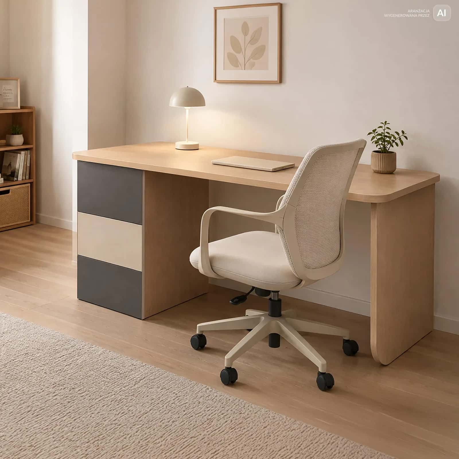 BB100 Biurko120x50 jesion/grafit – miniatura 9