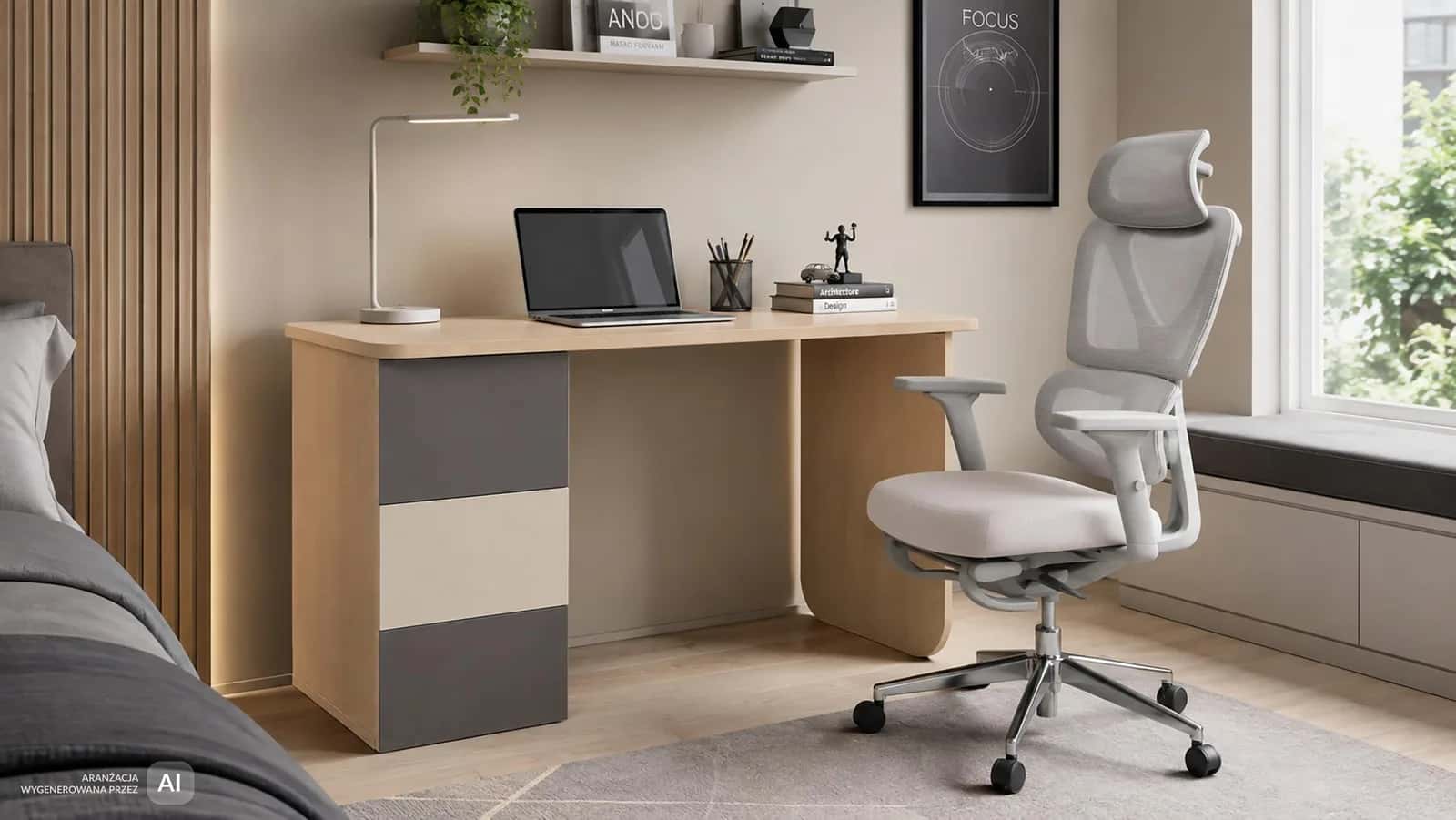 BB100 Biurko120x50 jesion/grafit – miniatura 8