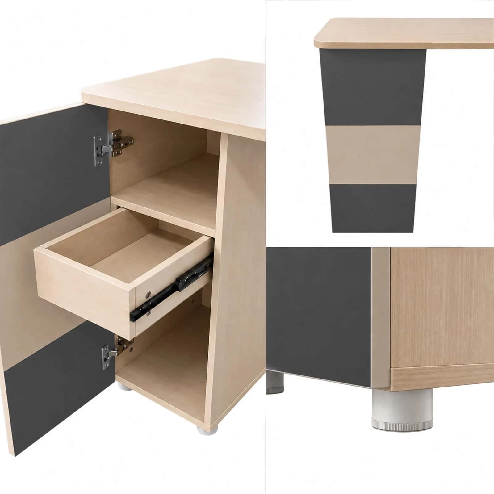 BB100 Biurko120x50 jesion/grafit – miniatura 6