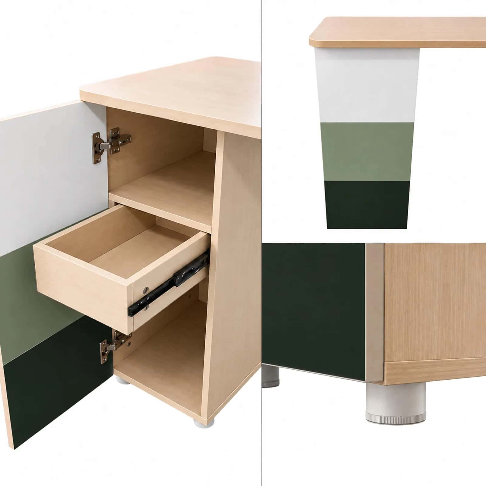 BB100 Biurko120x50 jesion/zielony – miniatura 6