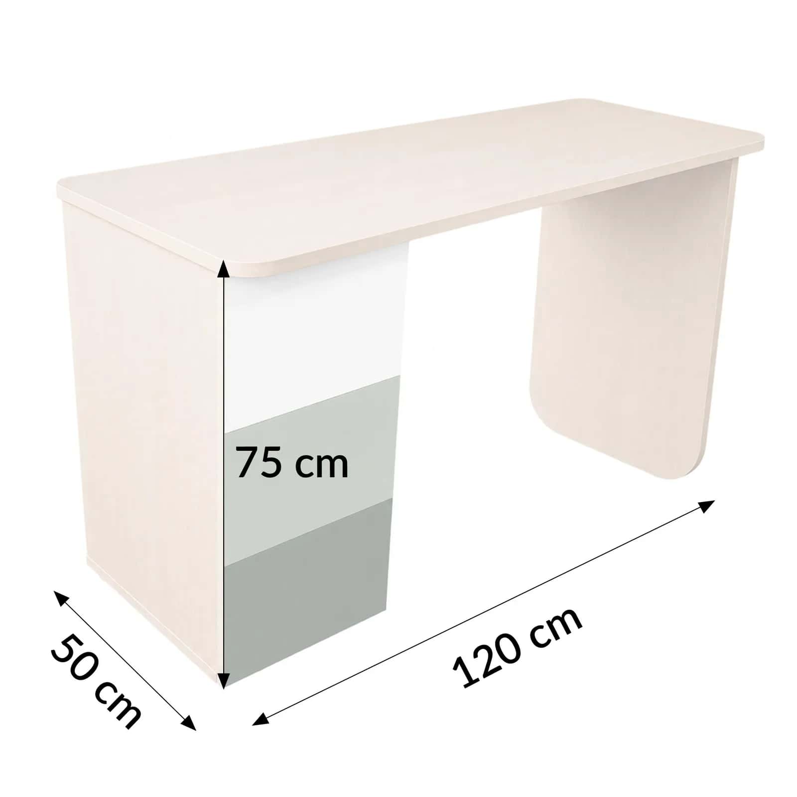 BB100 Biurko120x50 jesion/zielony – miniatura 2