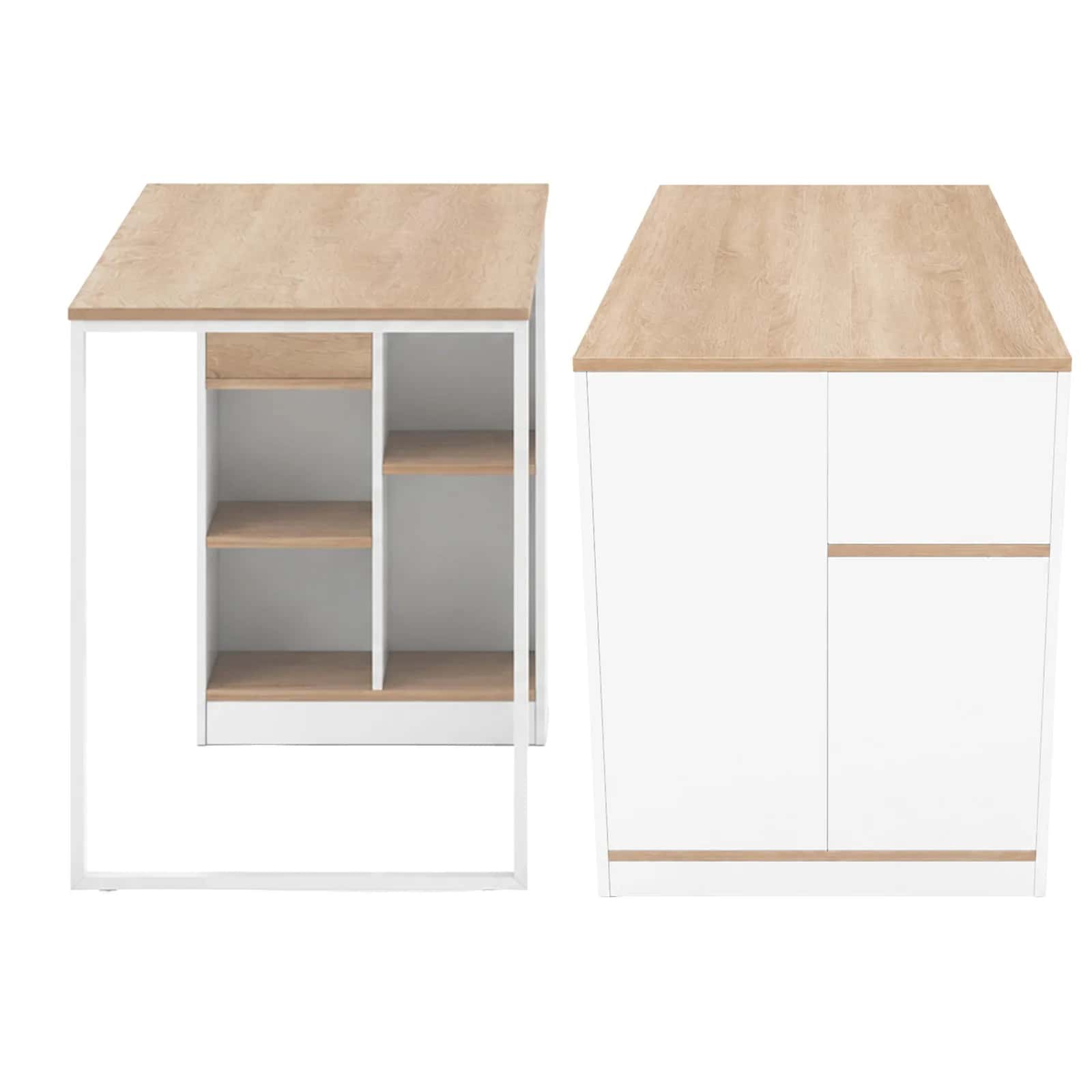 BB101 Biurko 120x60 jesion/białe – miniatura 4