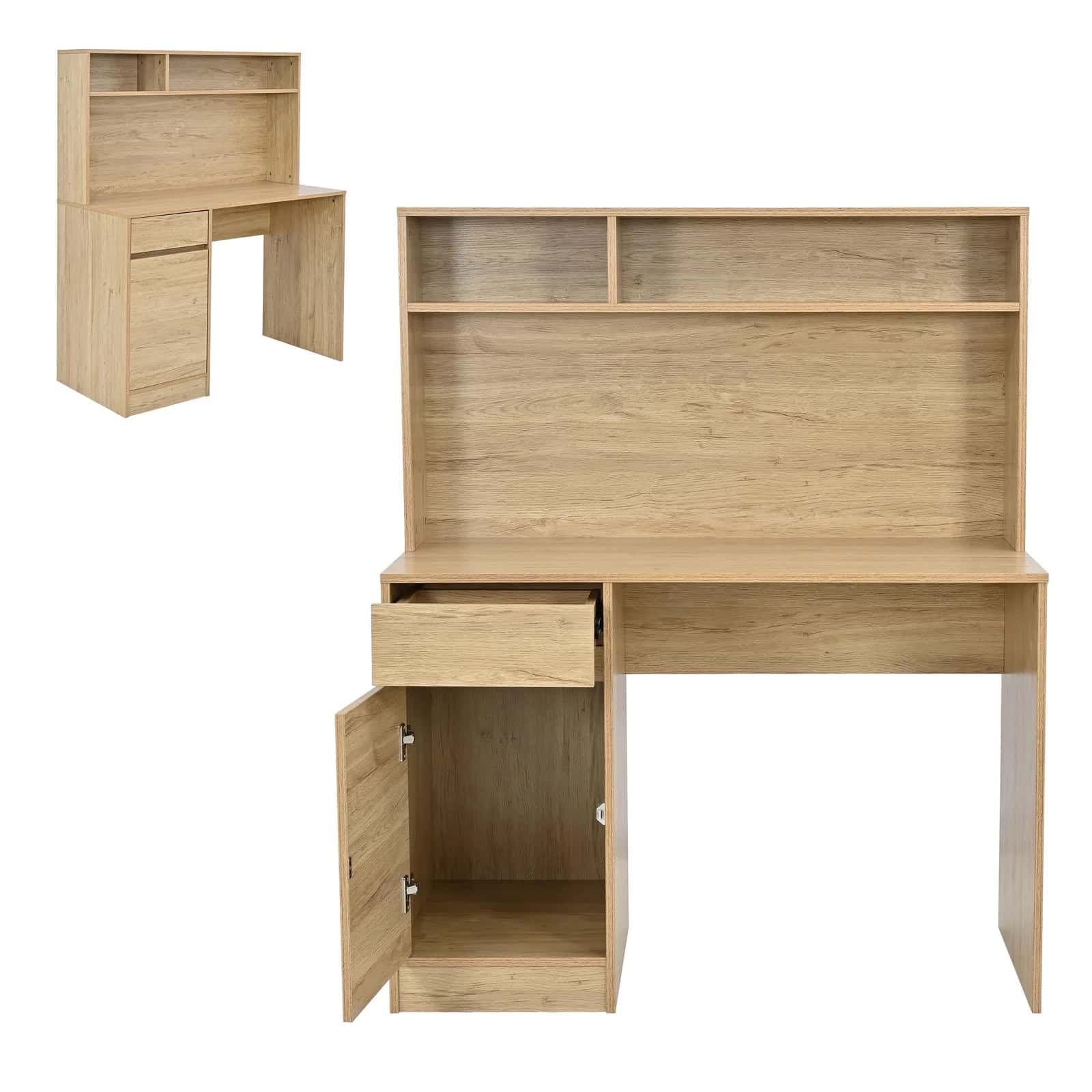 BB105 Biurko z nadstawką 110x50x135 dąb – miniatura 4