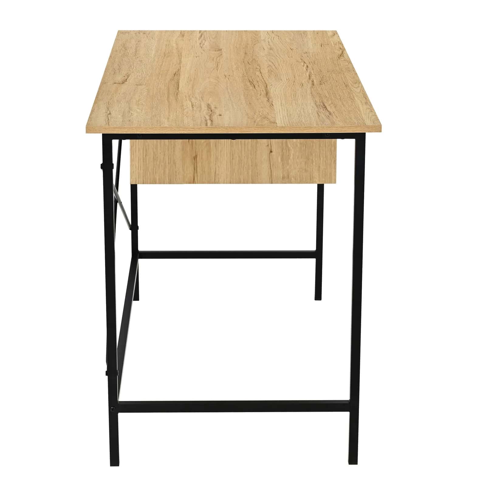 BB107 Biurko 120x60 dąb nogi czarne – miniatura 4