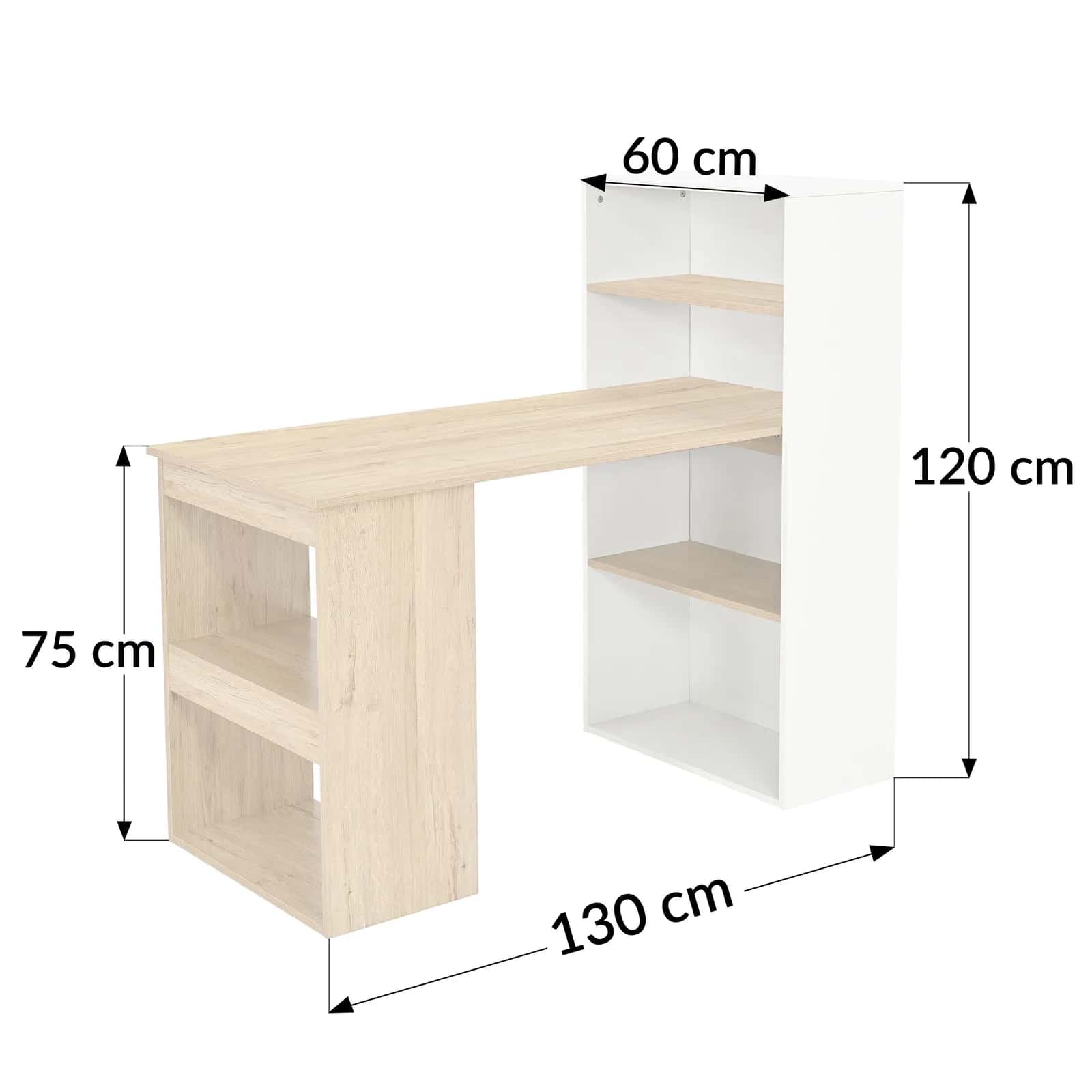 BB108 Biurko z regał.130x60x120 – miniatura 2