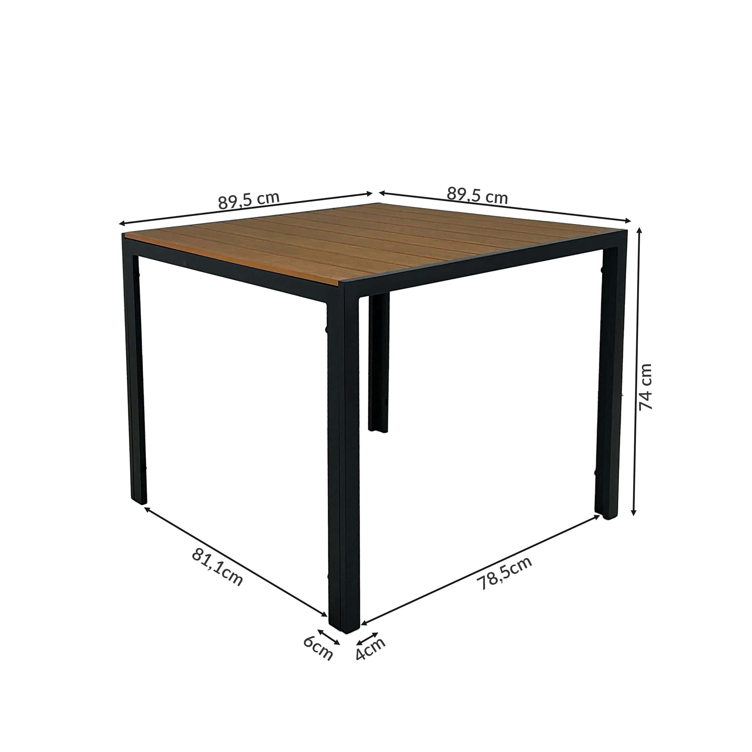 STÓŁ ALLEN 90x90x74cm czarny/wood KKK – miniatura 8