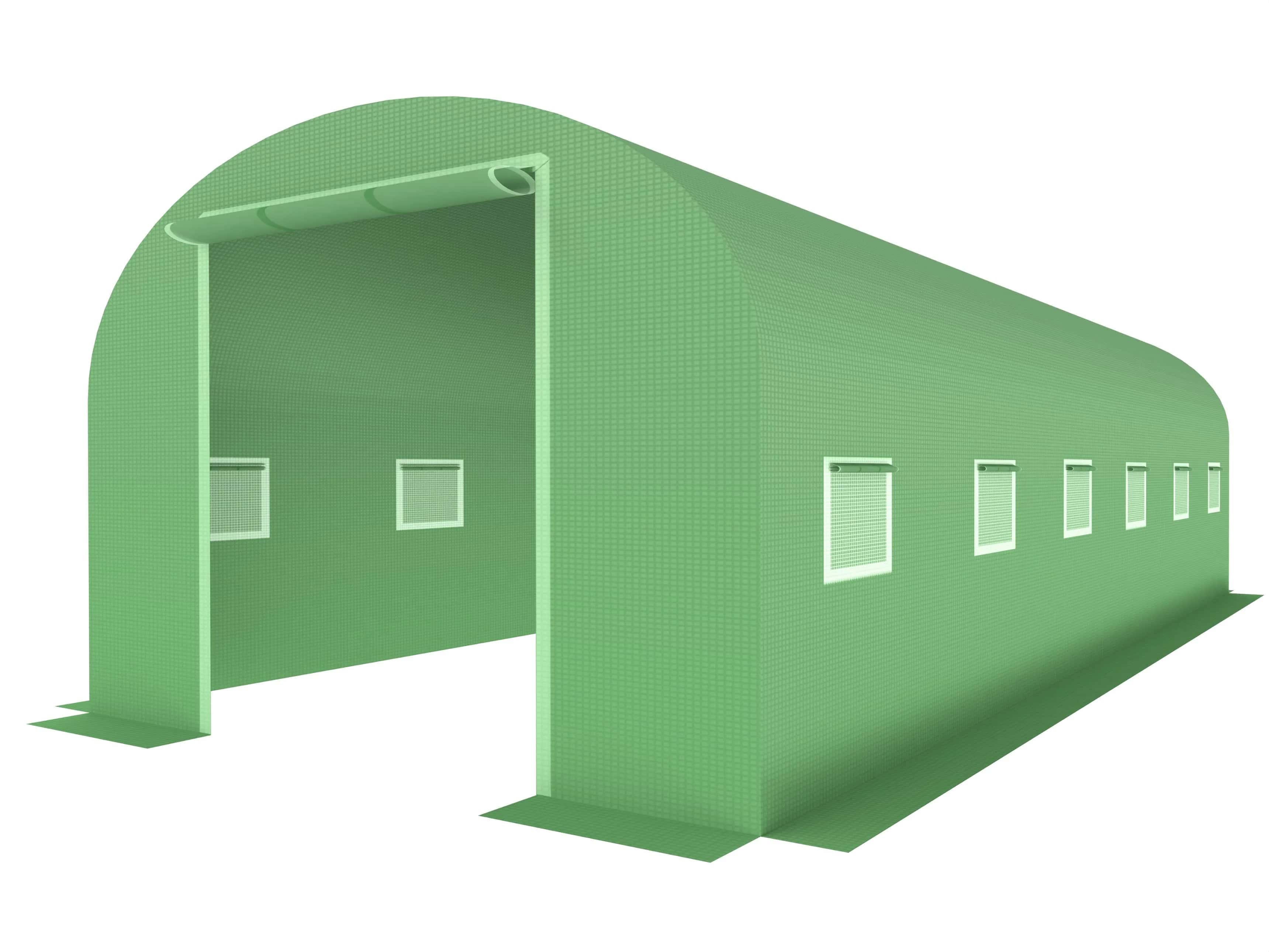 Tunel ogrodowy 600x300x200 z drzwiami zielony 18m2 zielony – miniatura 2