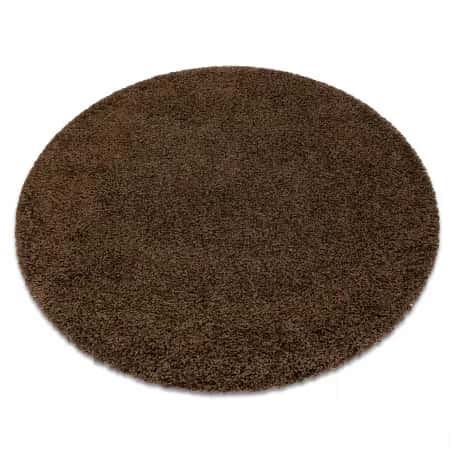 Dywan SOFFI koło shaggy 5cm brązowy – miniatura 1