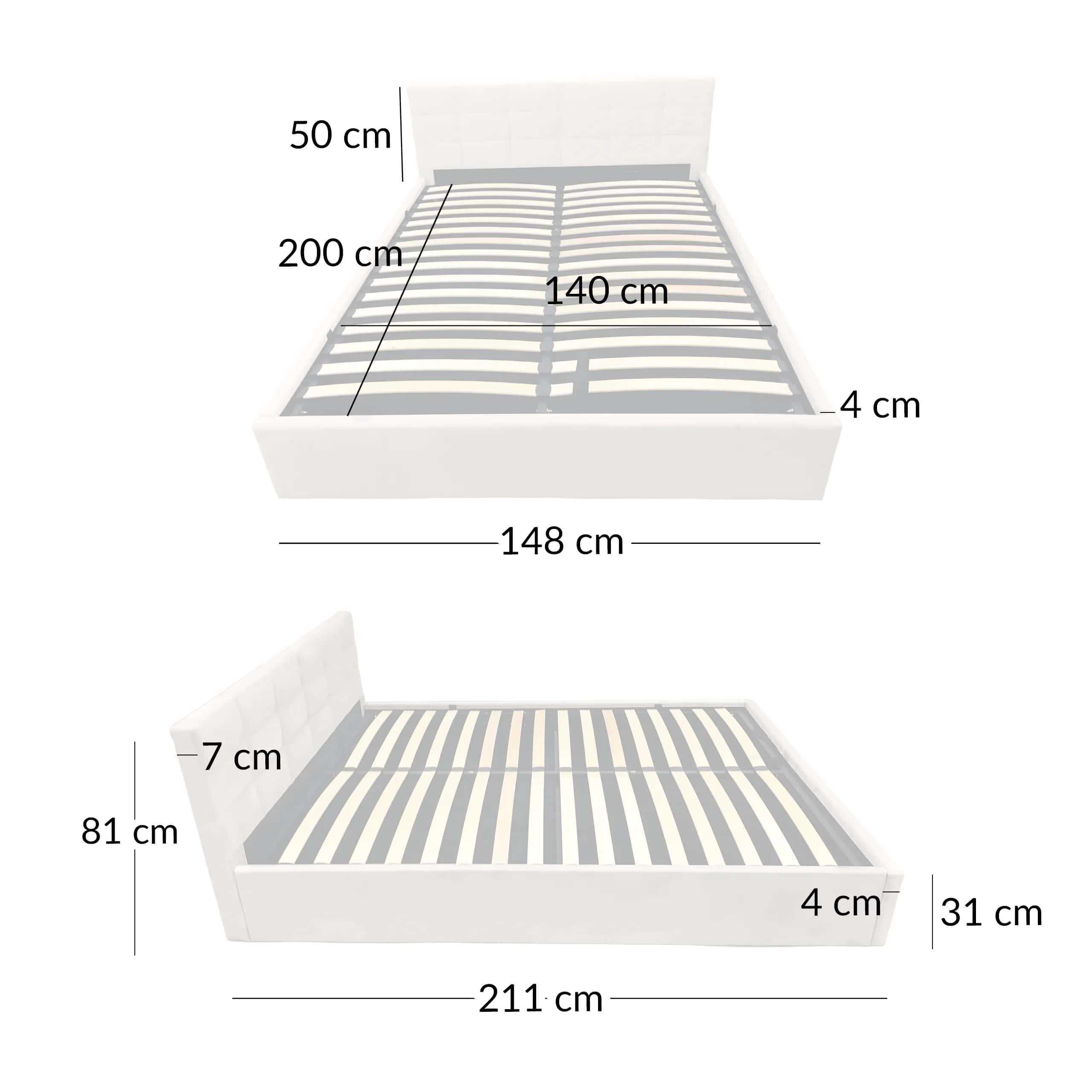 LT104 Łóżko Modulo 140x2x81 – miniatura 7