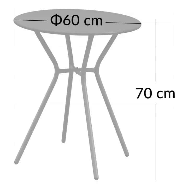 Stół COMO PRO czarny Dia60x70 cm DW – miniatura 2