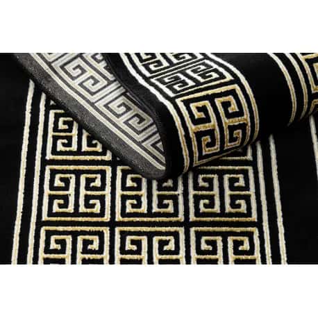 Dywan, Chodnik GLOSS nowoczesny 6776 86 stylowy, ramka, grecki czarny / złoty – miniatura 4