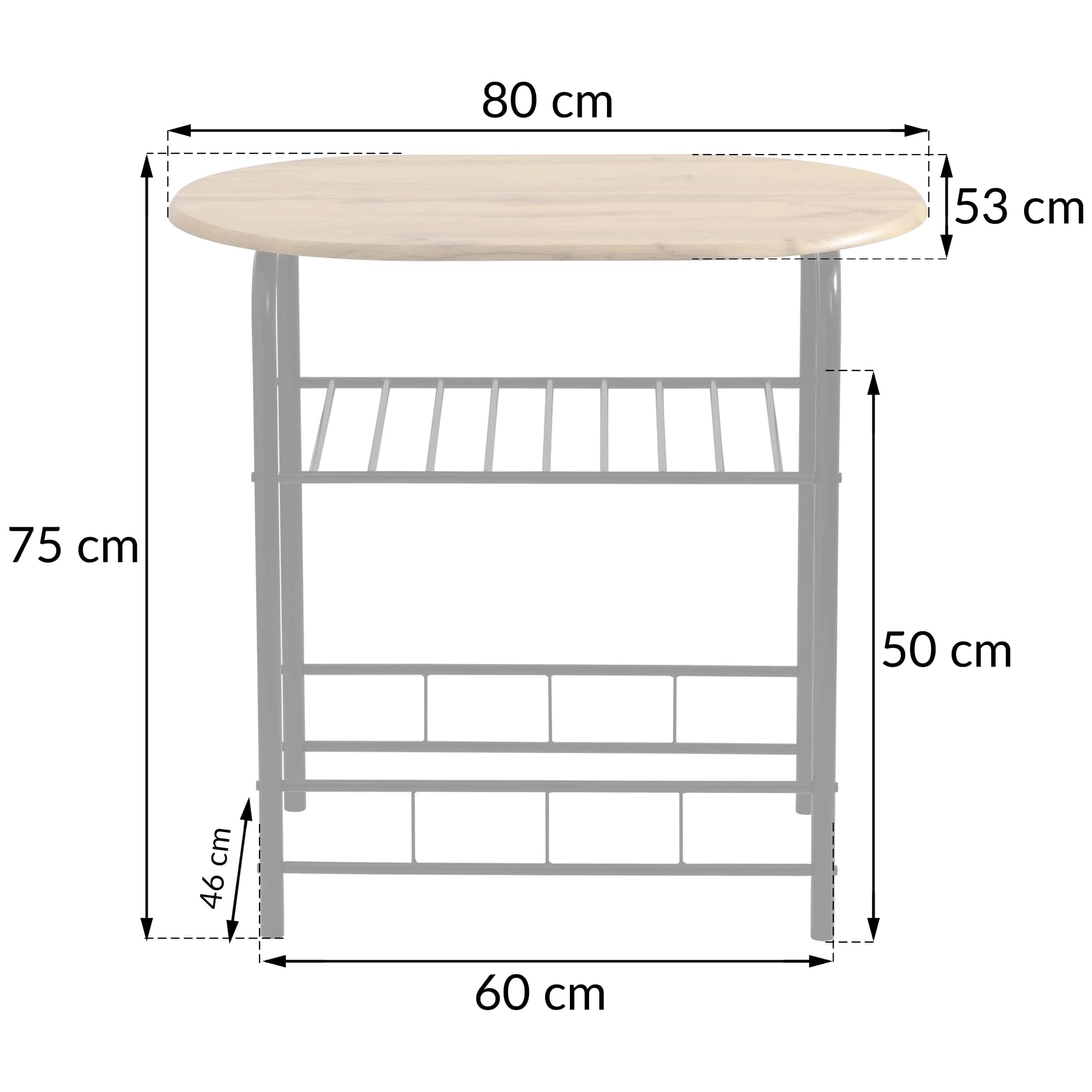 Zestaw PAULStół 80x53x74cm,Krzesło – miniatura 6