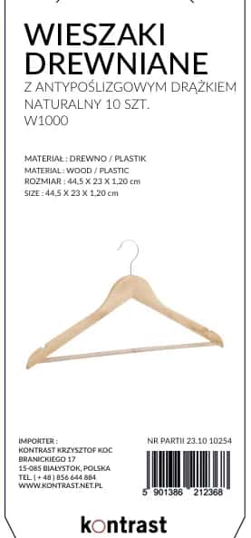 Wieszaki drewniane szt DEXTER 10 – miniatura 15