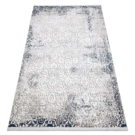Dywan REBEC nowoczesny frędzle 51172A - dwa poziomy runa krem / granat – miniatura 1