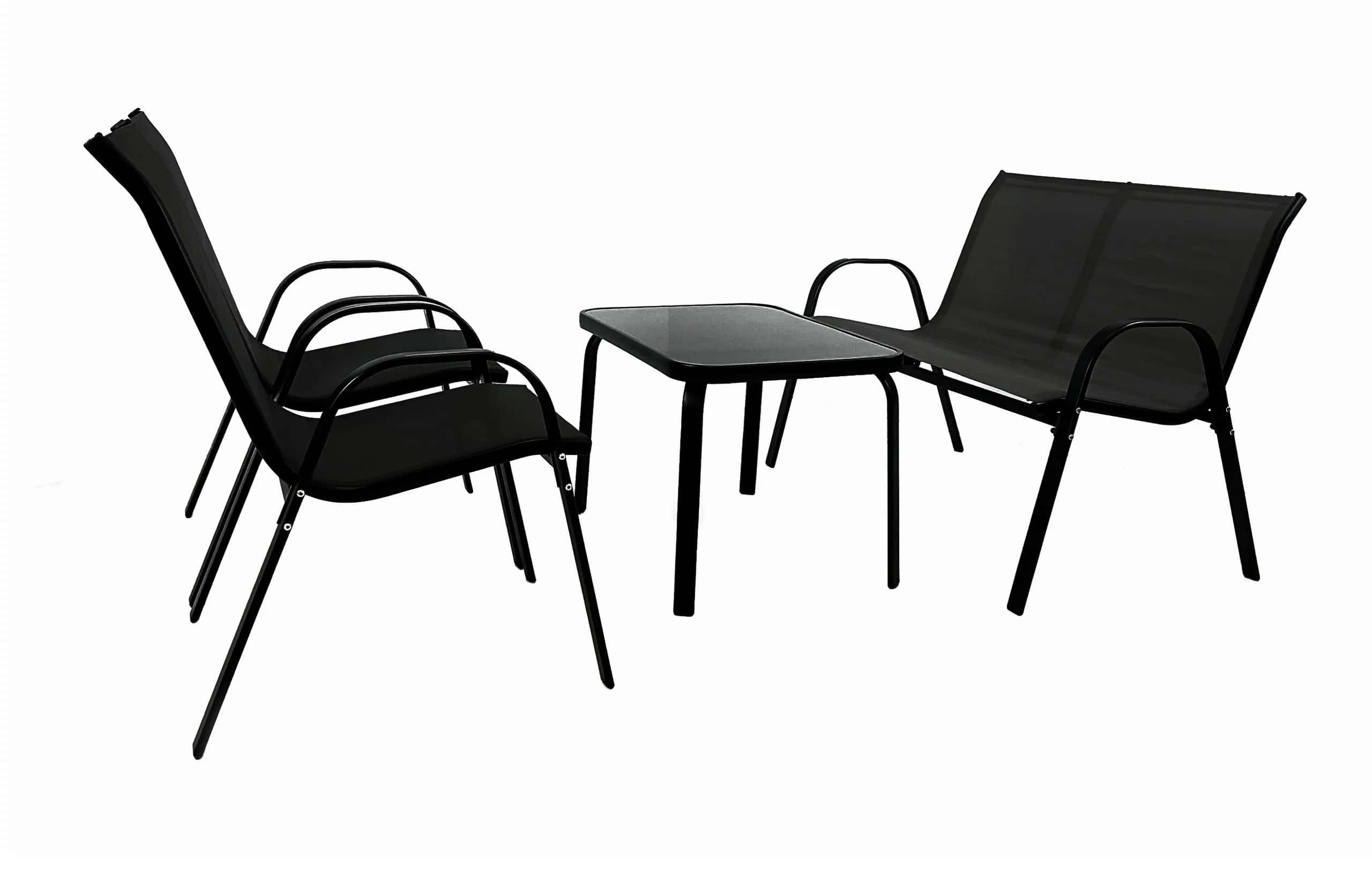 Zestaw mebli ogrodowych Marbella 4os. czarny – miniatura 3