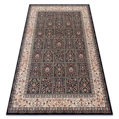 Dywan NAIN Kwiaty, ramka 1181/51011 granat / beż – miniatura 1