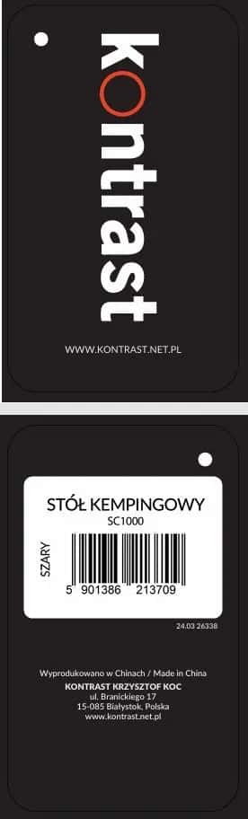 Kempingowy JARED 70×50×60 cm szary – miniatura 13