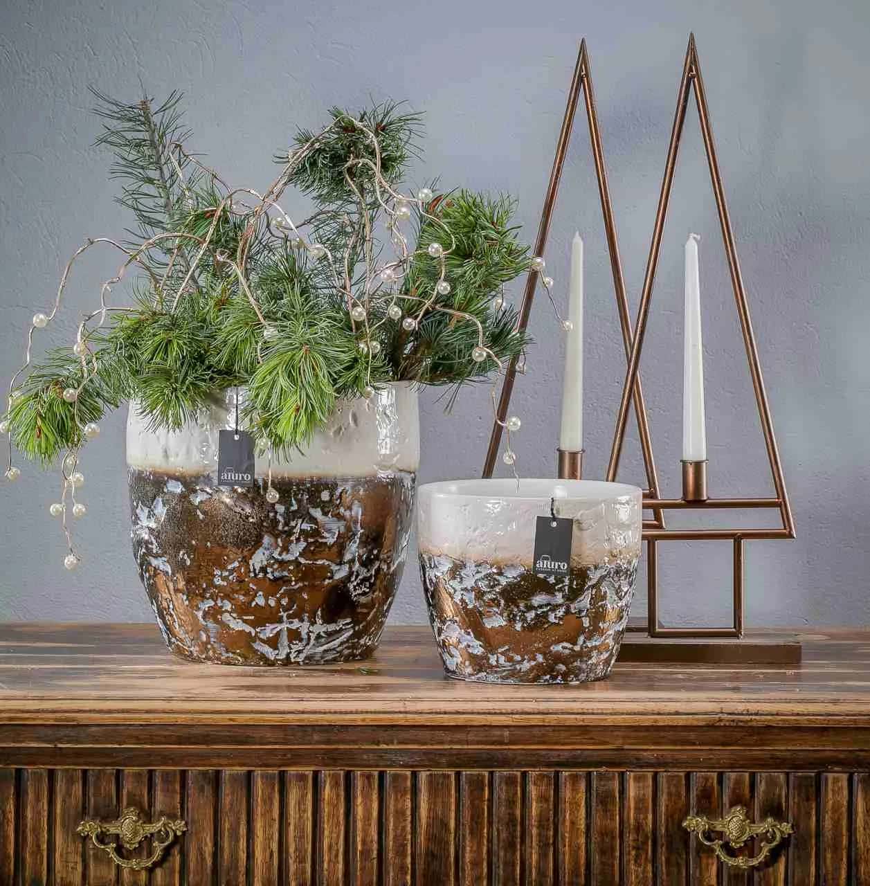 Donica MIDAXI white&copper XL_Aluro – miniatura 5