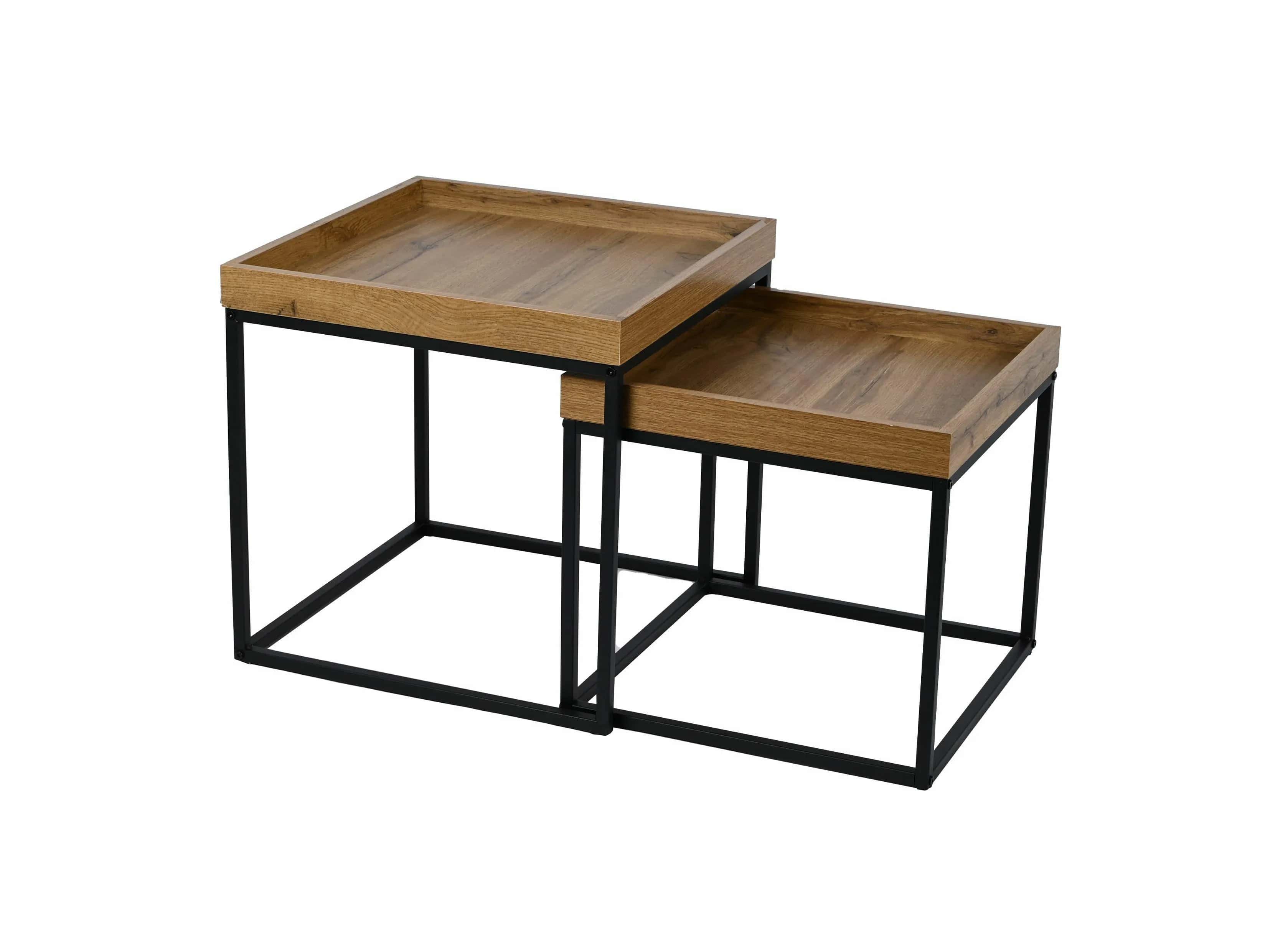 SK122D Stoliki kaw 50x50/42x42 DĄB KKK – miniatura 1
