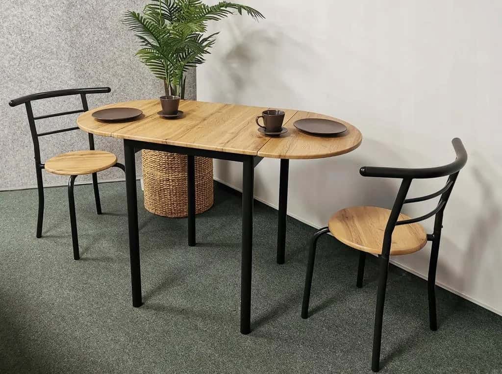 Stół owalny do jadalni kuchni dąb REIN 115(55)x76x60 cm – miniatura 3