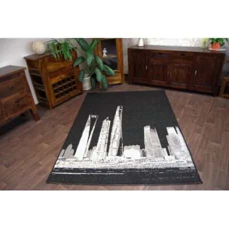DYWAN SZNURKOWY SIZAL FLOORLUX 20240 czarny / srebrny – miniatura 3