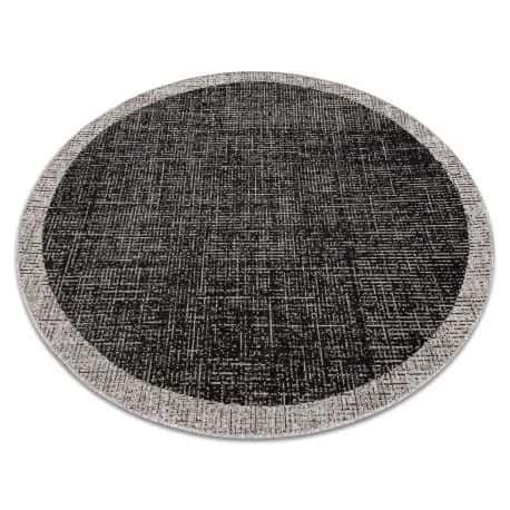 DYWAN SZNURKOWY SIZAL FLOORLUX KOŁO 20401 Ramka czarny / srebrny – miniatura 1