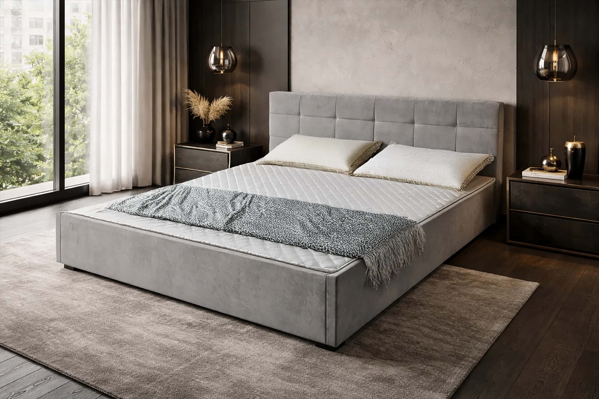 LT104 Łóżko Modulo 140x2x81 szary – miniatura 2