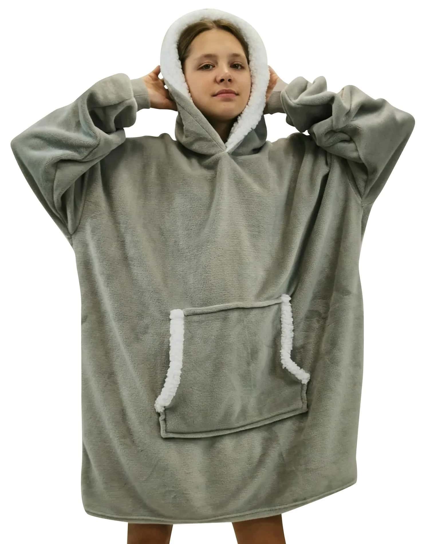 Bluza z obszyciem szara – miniatura 8