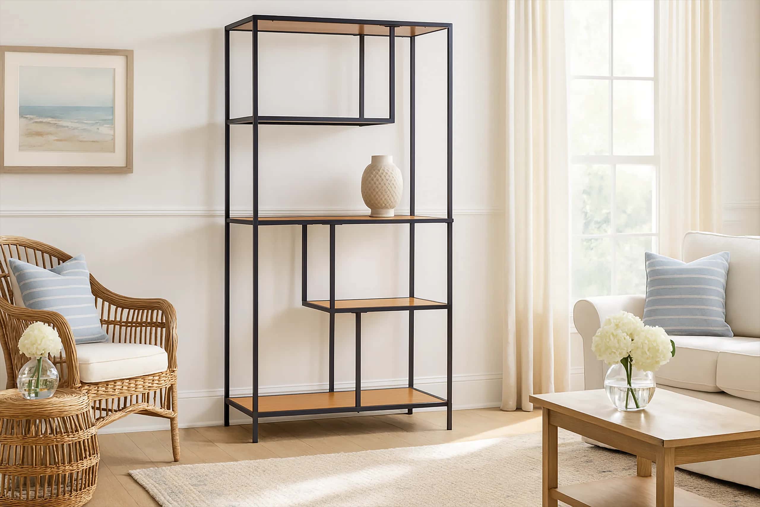 RL104 Regał Loftowy 77x33x150cm Dąb – miniatura 5