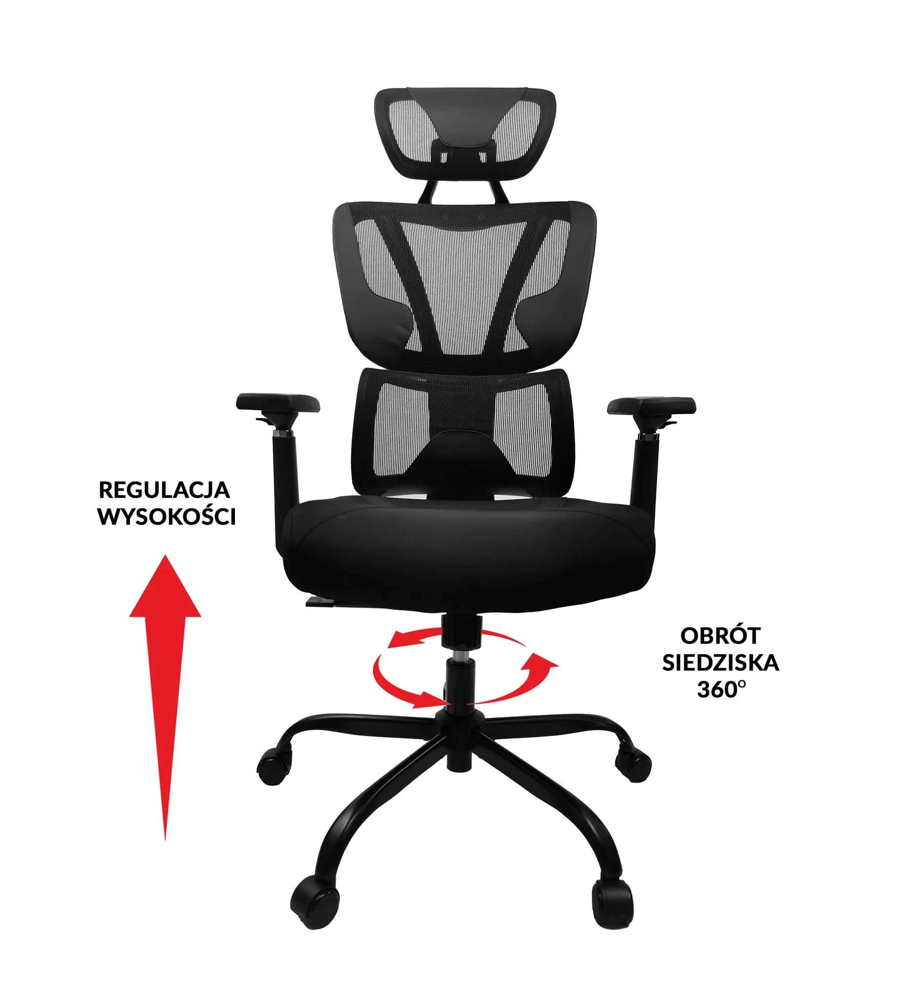 Fotel biurowy DELIA czarny – miniatura 19