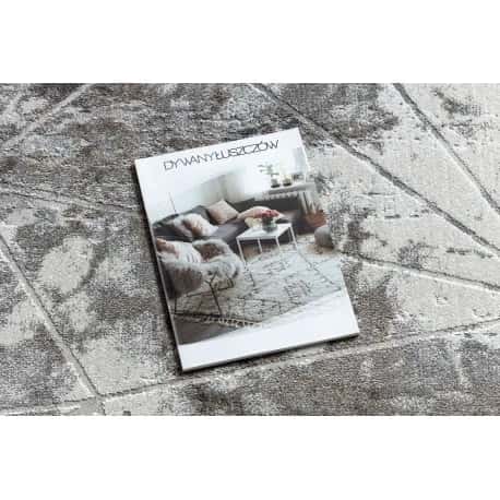 Dywan NOBLE nowoczesny 1515 64 Marmur, geometryczny - Strukturalny, dwa poziomy runa krem / szary – miniatura 2