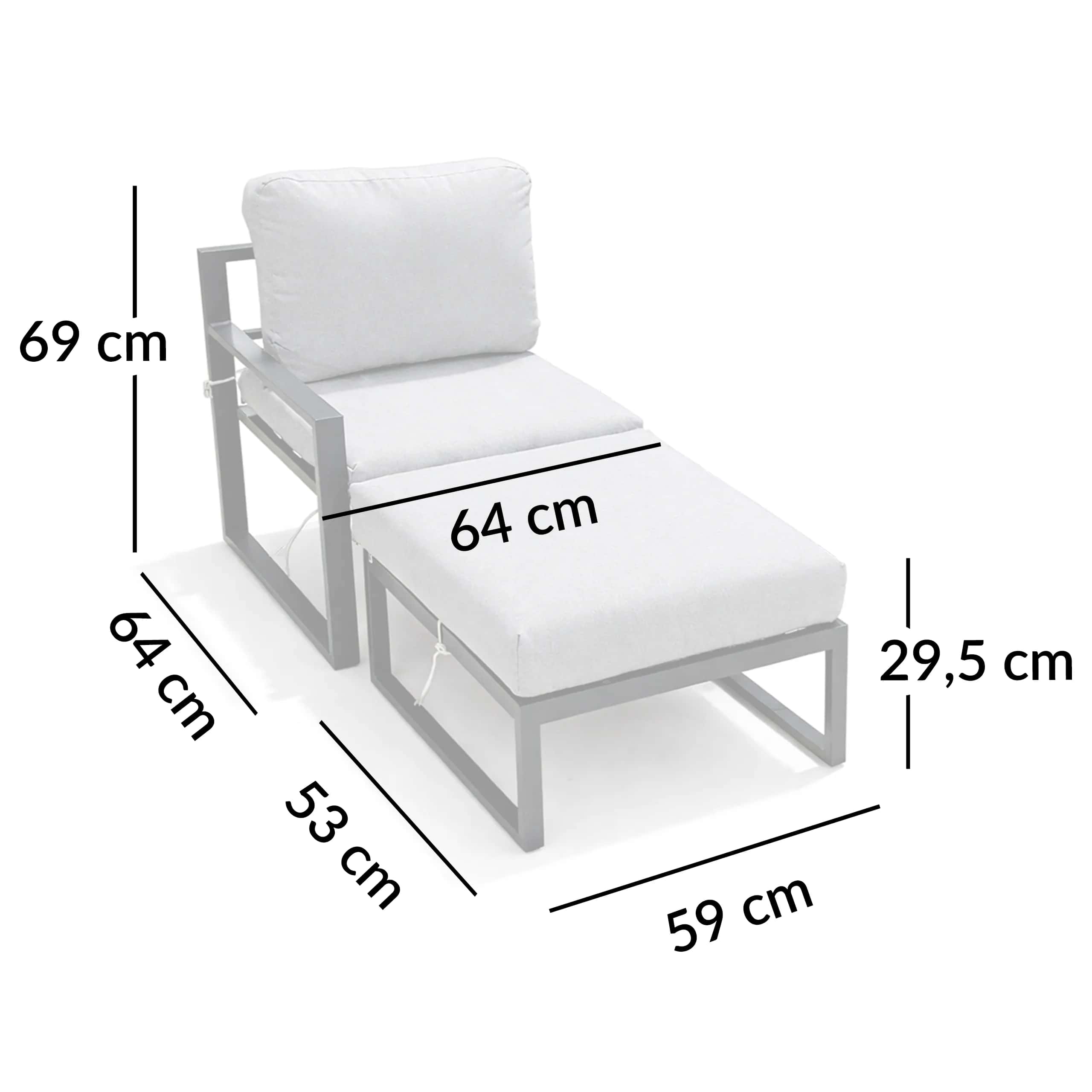 Zestaw SOLEA 2os. j. szary DW – miniatura 3