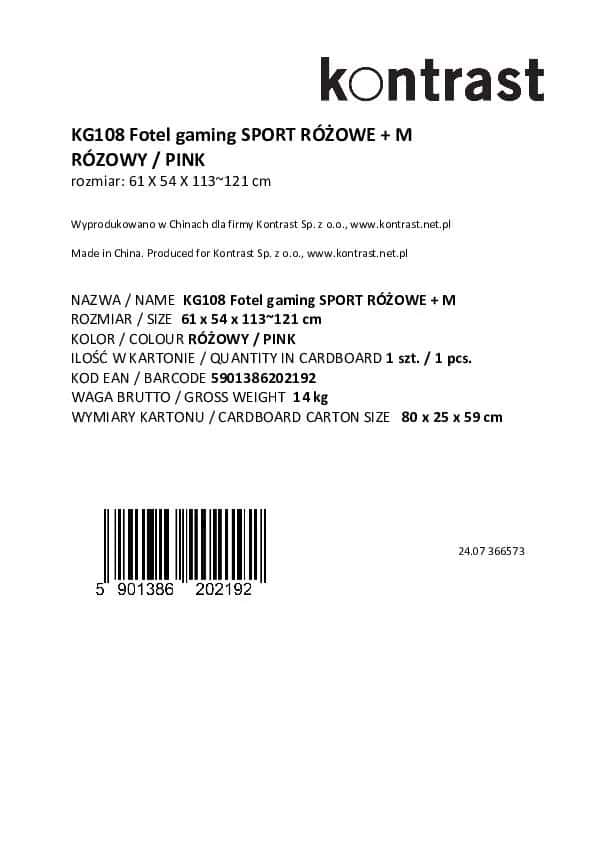 Fotel gamingowy krzesło gamingowe z masażem sport BRUNO różowy – miniatura 12