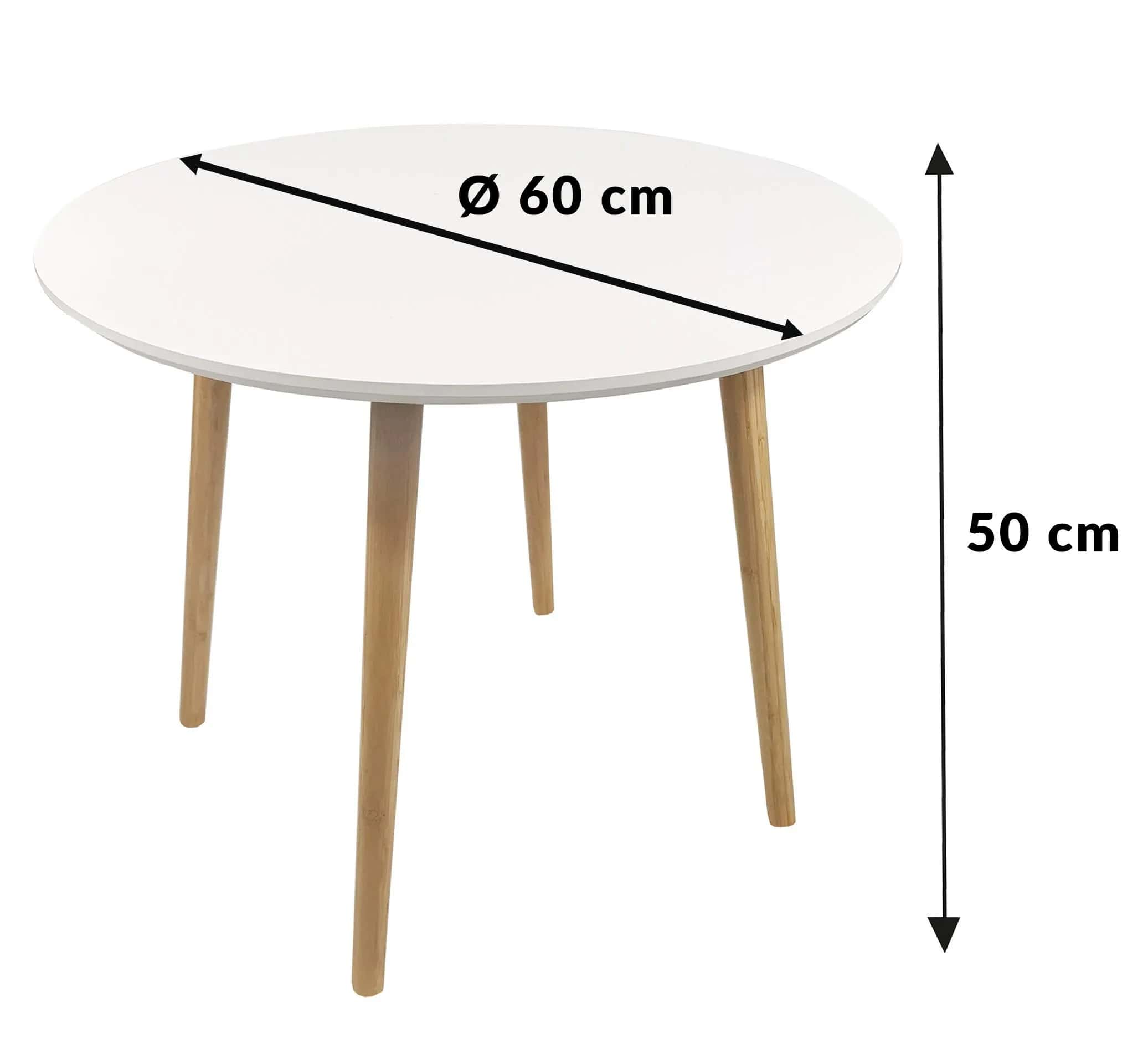 Stolik kawowy okrągły biały SK111 – miniatura 6