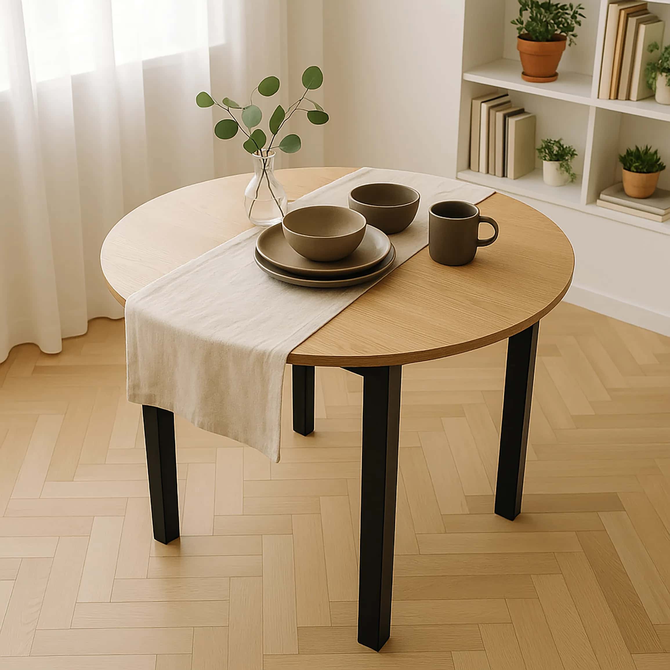SJ211D Stół Wiktor fi 110x76cm Dąb – miniatura 4