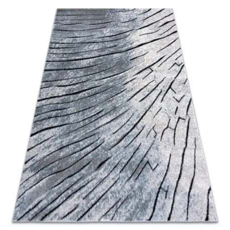 Dywan nowoczesny COZY 8874 Timber, Drzewo, drewno - Strukturalny, dwa poziomy runa szary / niebieski – miniatura 1