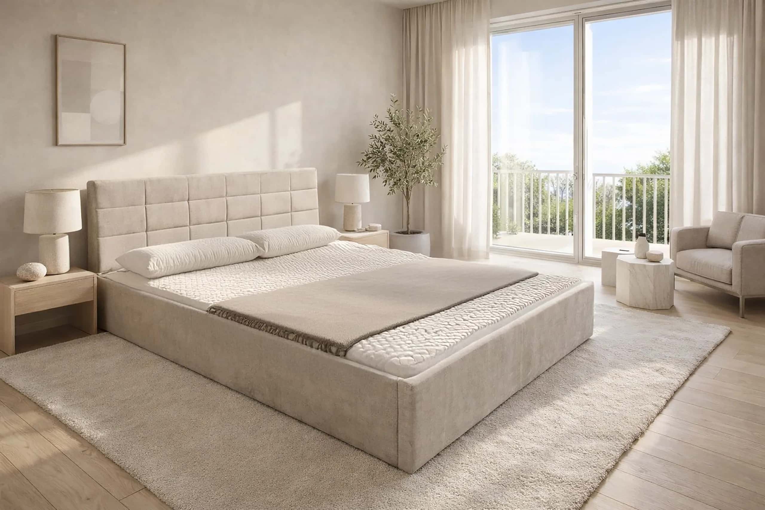LT104 Łóżko Modulo 140x2x81 taupe – miniatura 3