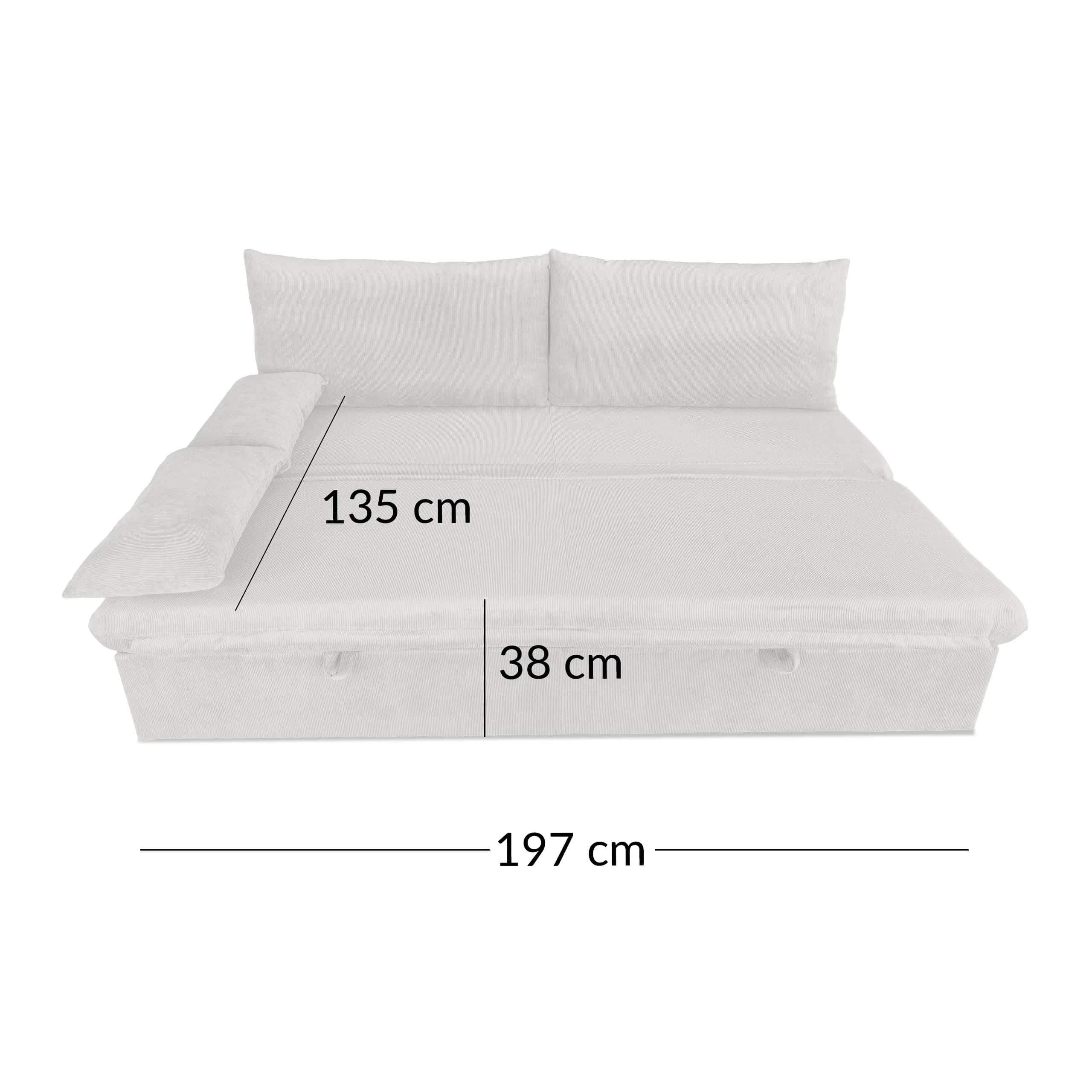 Sofa sztruks CHLOE beż – miniatura 9