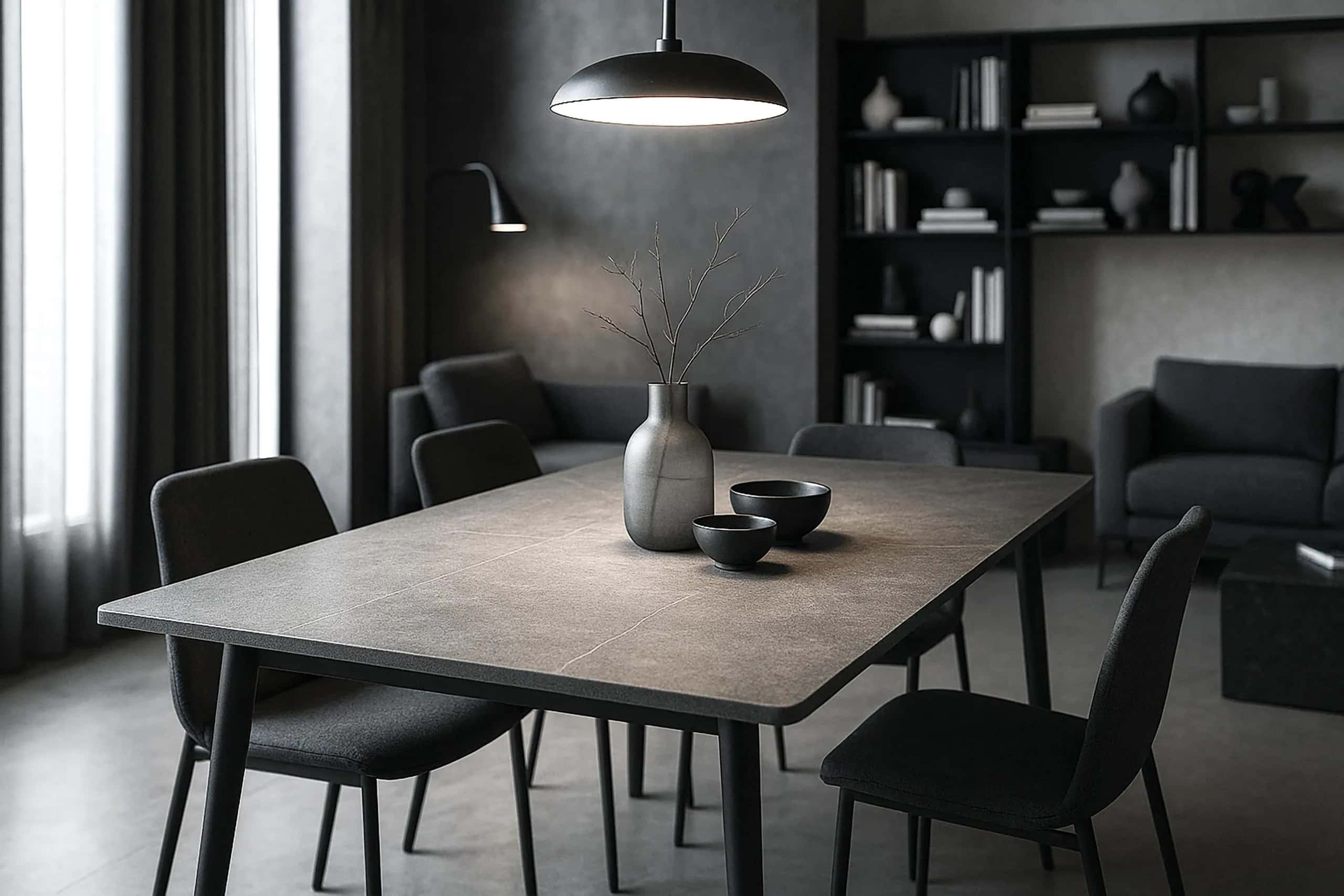 Stół nowoczesny do jadalni Markinia grey 140x80x75 – miniatura 6