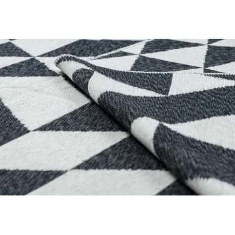 Dywan TWIN 22992 Geometryczny, bawełna, dwustronny Ekologiczny frędzle - czarny / krem – miniatura 5