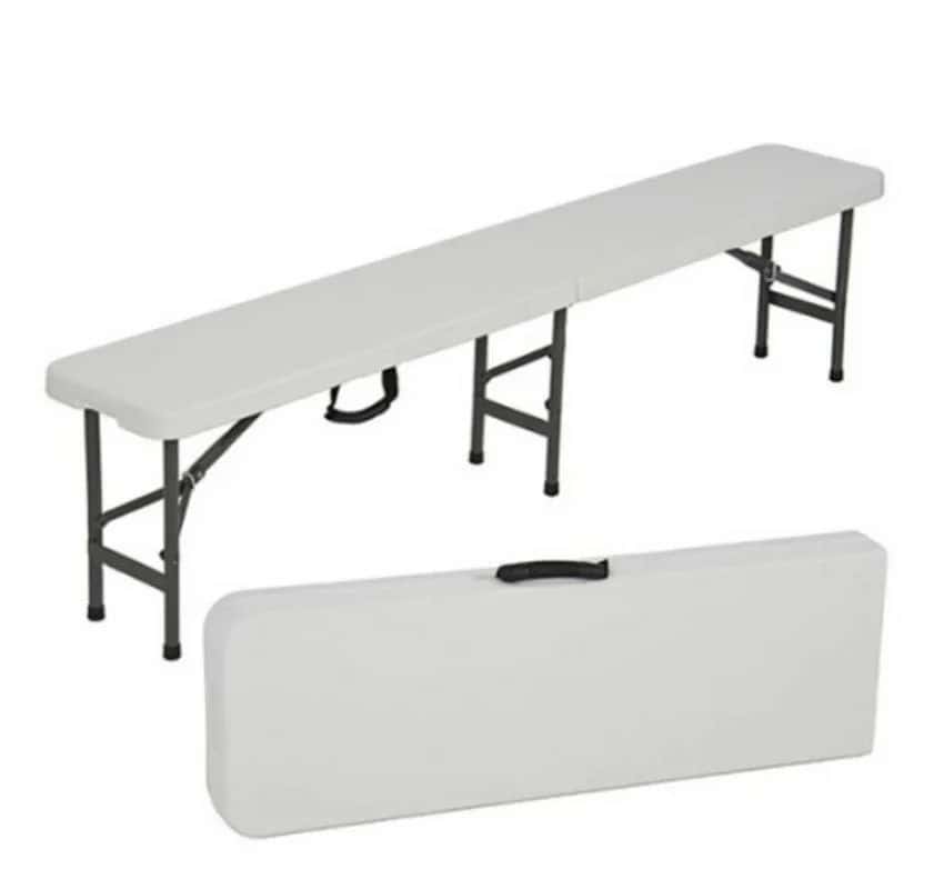Ławka cateringowa PARTY 181x30x43 biały – miniatura 1