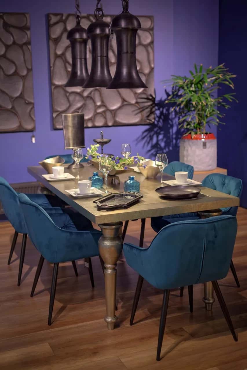 Krzesło tapicerowane PICADO blue_Aluro – miniatura 4