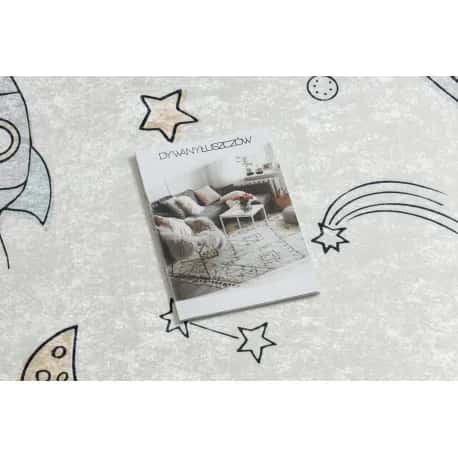 Dywan do prania BAMBINO 1278 Kosmos, rakieta dla dzieci, antypoślizgowy – miniatura 3