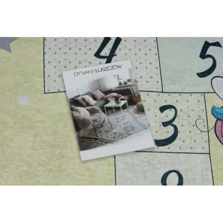 Dywan do prania BAMBINO 54060 Jednorożec, klasy dla dzieci, antypoślizgowy - różowy / żółty – miniatura 3