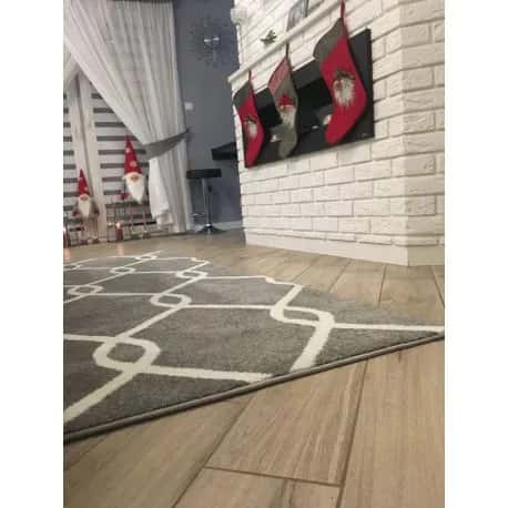 Dywan SKETCH - F934 szaro/kremowy trellis – miniatura 5