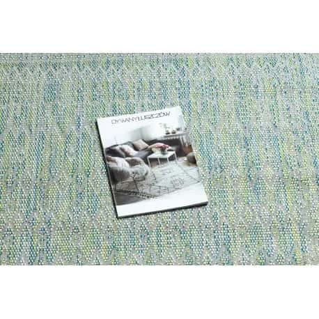 Dywan SZNURKOWY SIZAL SION Romby 22184 płaskie tkanie zielony / niebieski / ecru – miniatura 2