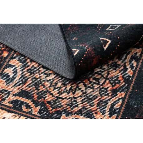 Dywan ANTIKA ancient chocolate, nowoczesny patchwork, grecki do prania - brązowy / terakota – miniatura 4