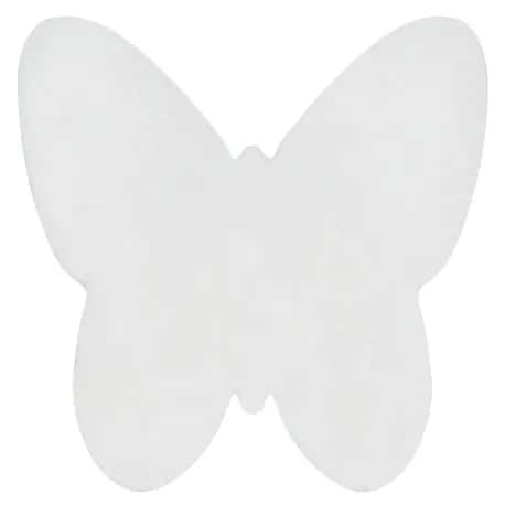 Dywan SHAPE 3150 Motyl Shaggy - kość słoniowa pluszowy, antypoślizgowy, do prania – miniatura 1