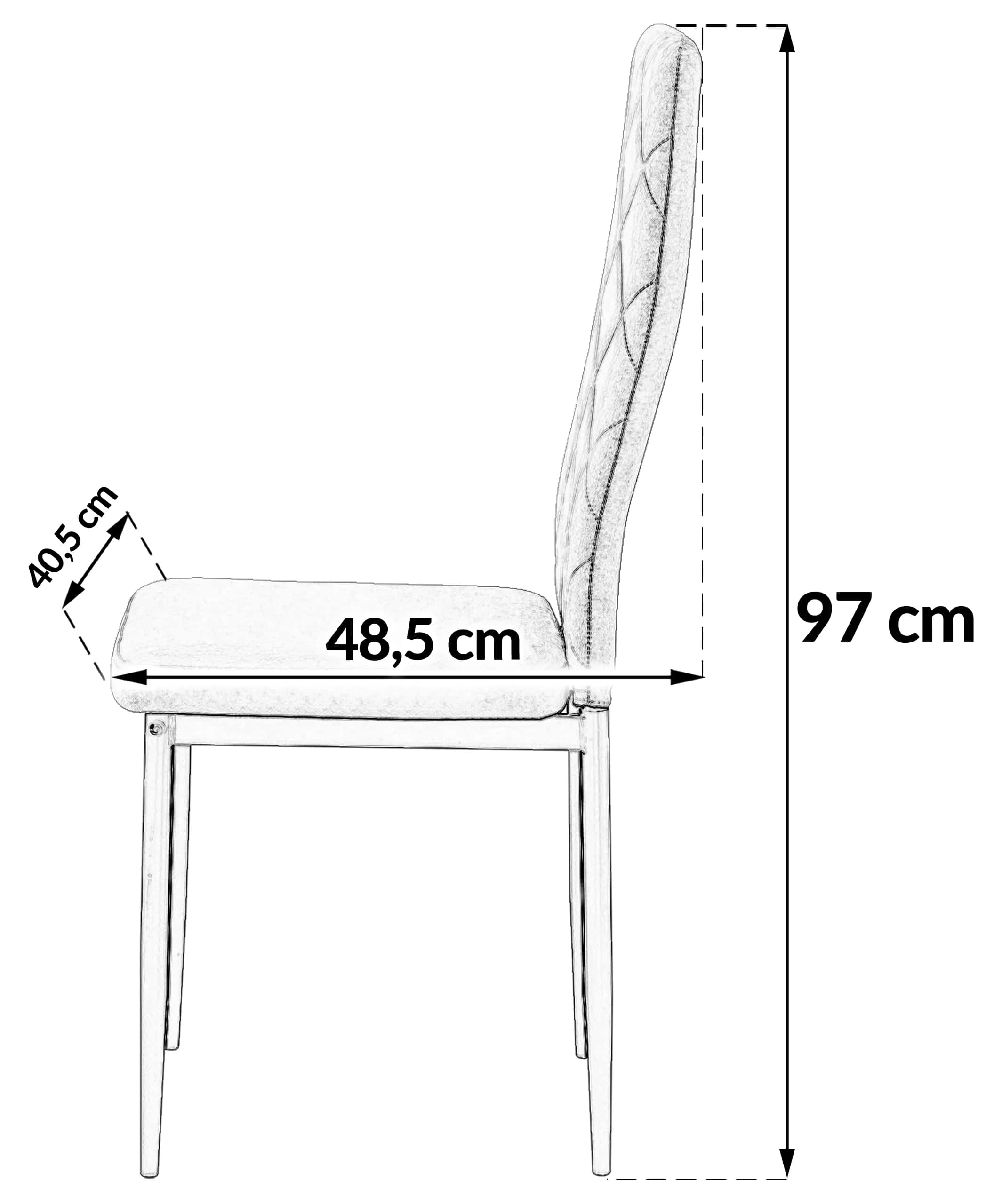 Krzesło tapicerowane do jadalni czarne Mark2 KT115 – miniatura 8